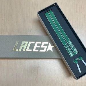 Golden Goose Green Velvet Laces
